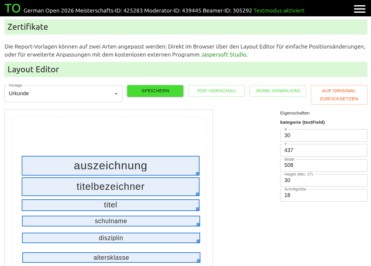 Edit certificates with drag and drop
